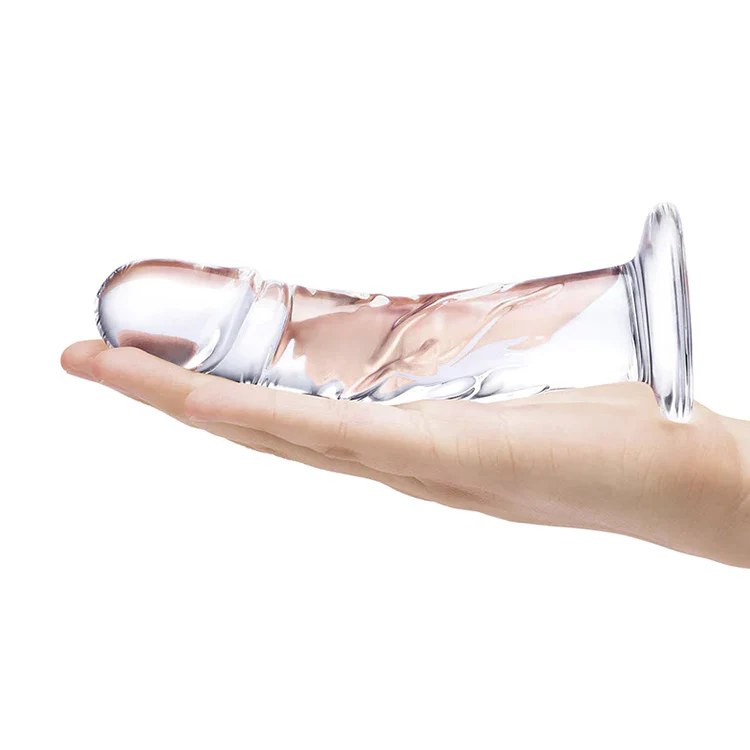 7" Curved Realistic Glass Dildo