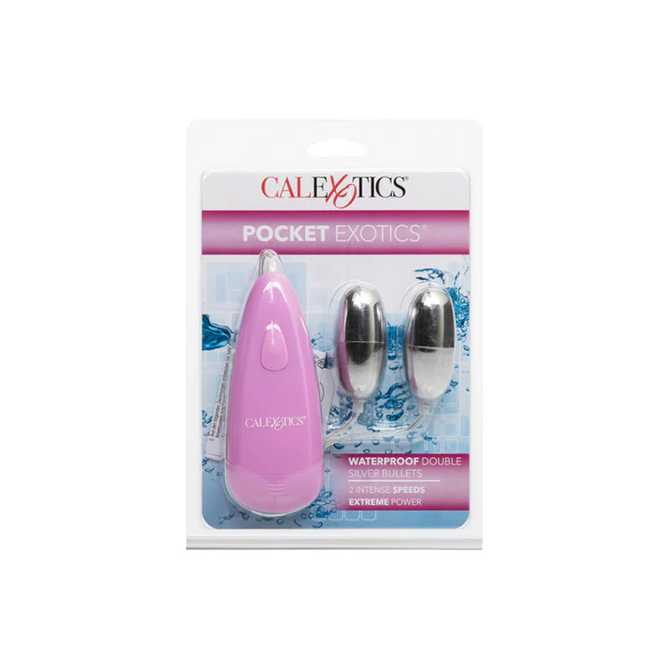 Pocket Exotics Double Silver Bullet Vibrator