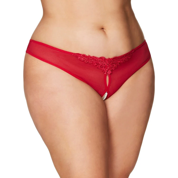 1632-pearl-crotchless-thong-plus-size-5.webp Pearl Crotchless Thong - Plus Size