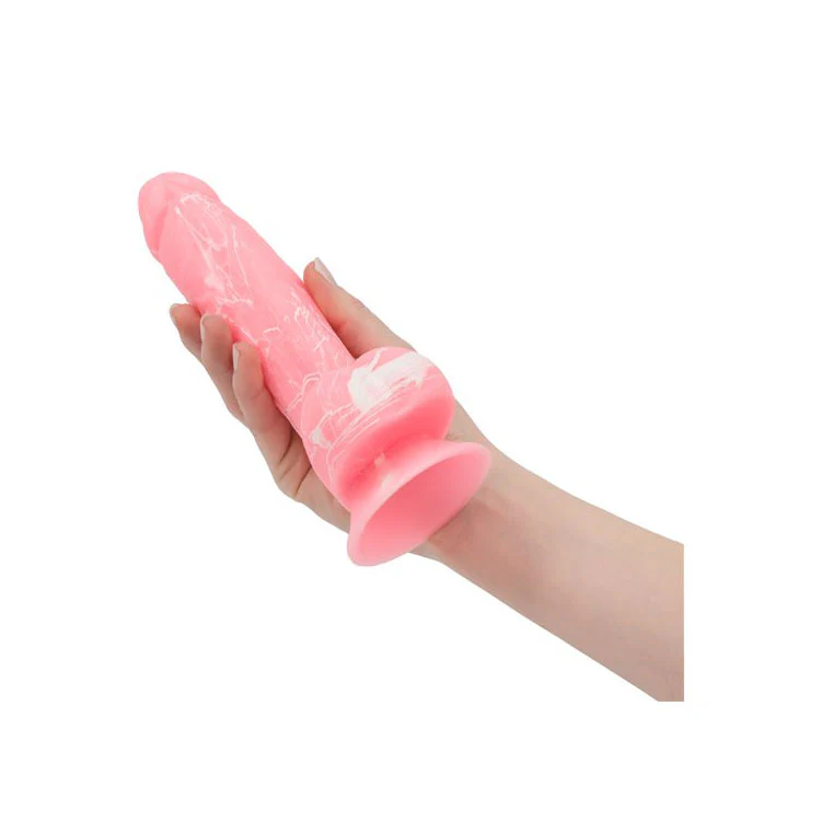 1740-pink-swirl-glow-in-the-dark-7.5-dildo-3.webp Pink Swirl Glow in the Dark 7.5" Dildo