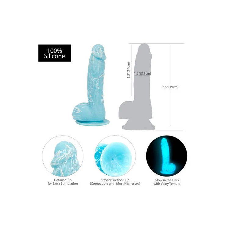 1741-blue-swirl-glow-in-the-dark-7.5-dildo-6.webp Blue Swirl Glow in the Dark 7.5" Dildo