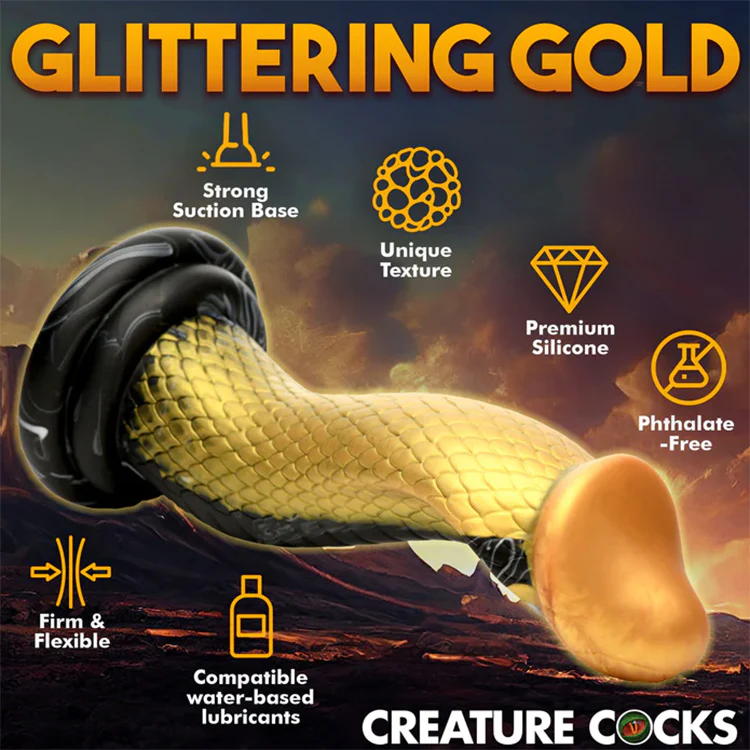 1988-creature-cocks-golden-mamba-dildo-3.webp Creature Cocks Golden Mamba Dildo
