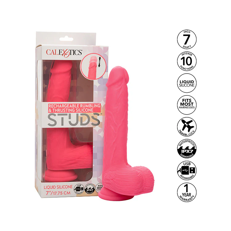 Studs Rumbling & Thrusting 7in Dildo