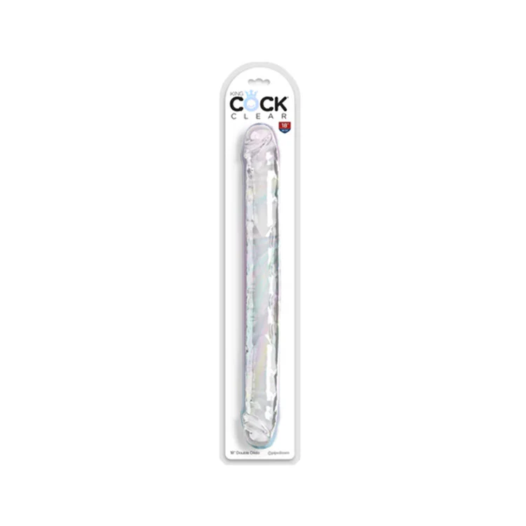 King Cock Clear 18in Double Dildo