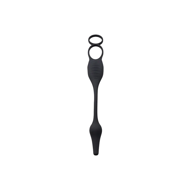 Plug & Tug Vibrating Cock Ring Butt Plug