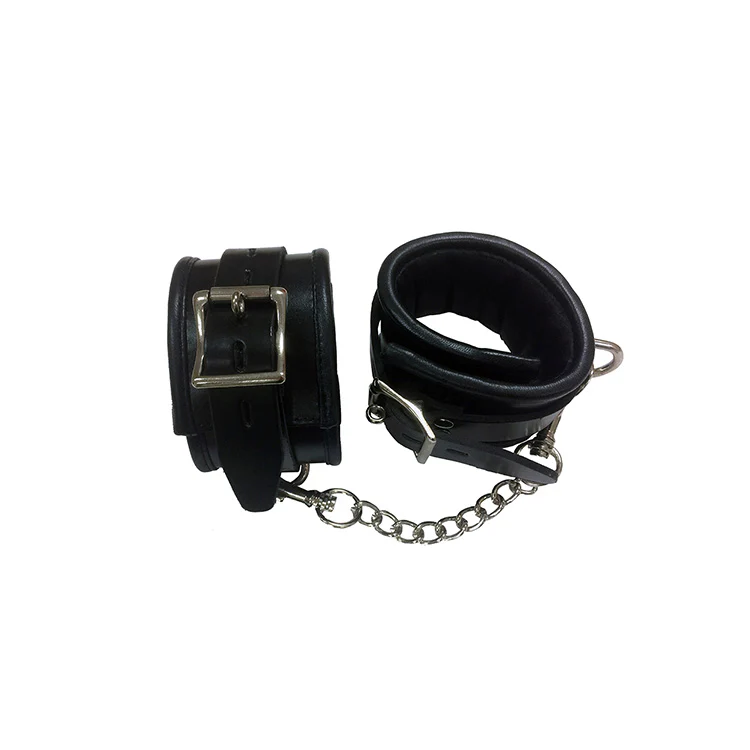 Rouge Padded Leather Wrist Cuffs