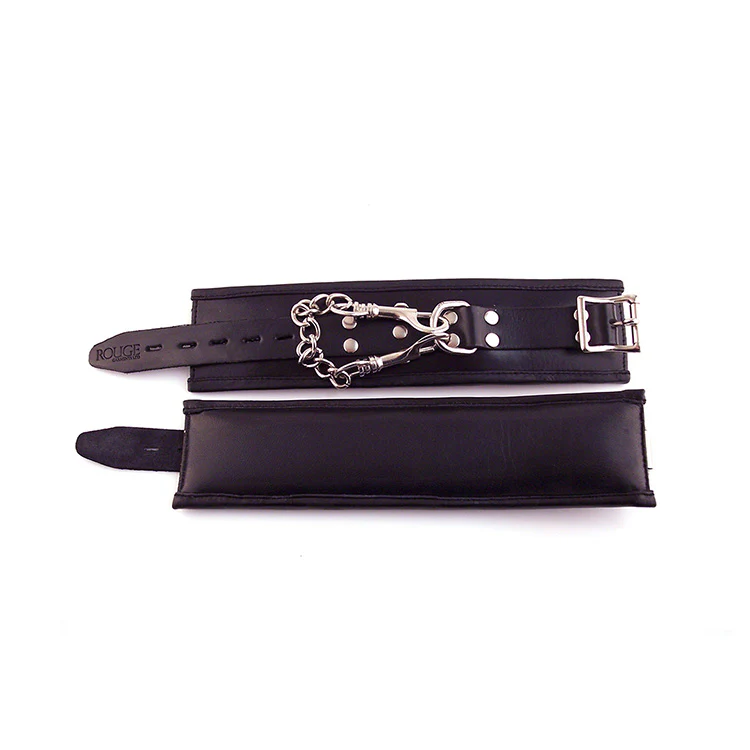 Rouge Padded Leather Wrist Cuffs