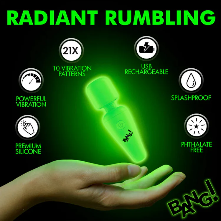 Bang! Glow-in-the-Dark Mini Wand Vibrator
