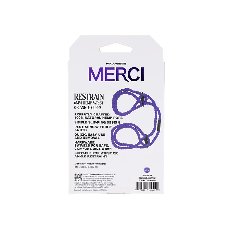 2264-merci-restrain-6mm-hemp-wrist-or-ankle-cuffs-6.webp Merci Restrain 6mm Hemp Wrist or Ankle Cuffs