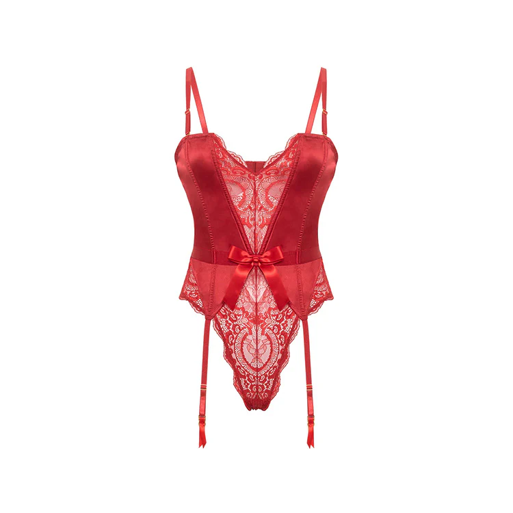 Rumi Satin & Lace Teddy