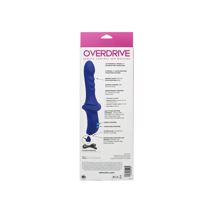 Overdrive Remote Control Sex Machine Ridged Thruster