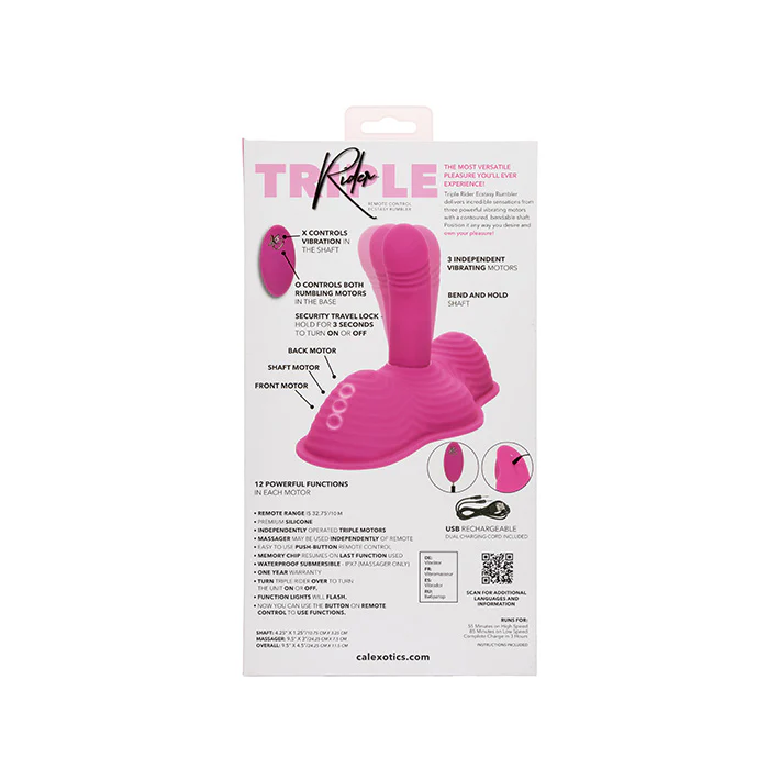 Triple Rider Remote Controlled G-Spot Grinding Vibrator