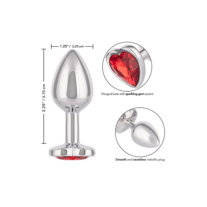 Jewel Small Ruby Heart Butt Plug