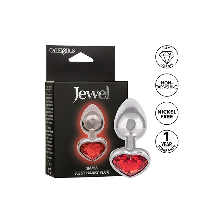 Jewel Small Ruby Heart Butt Plug