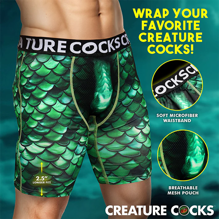 Creature Wear Cockness Monster Lake Creature Boxer Shorts