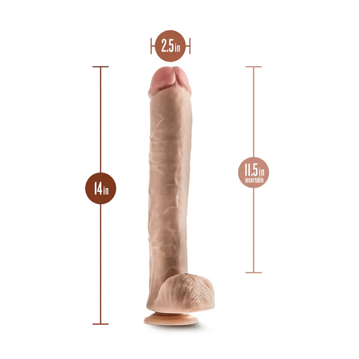 Dr. Michael 14in Dildo with Suction Cup & Balls