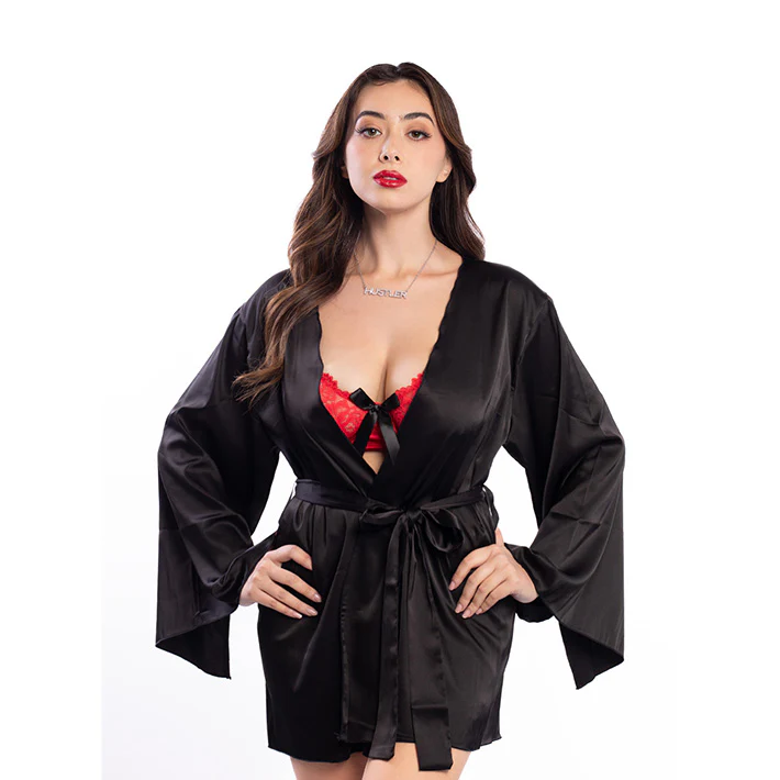 Short Satin Robe