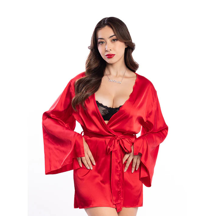 Short Satin Robe