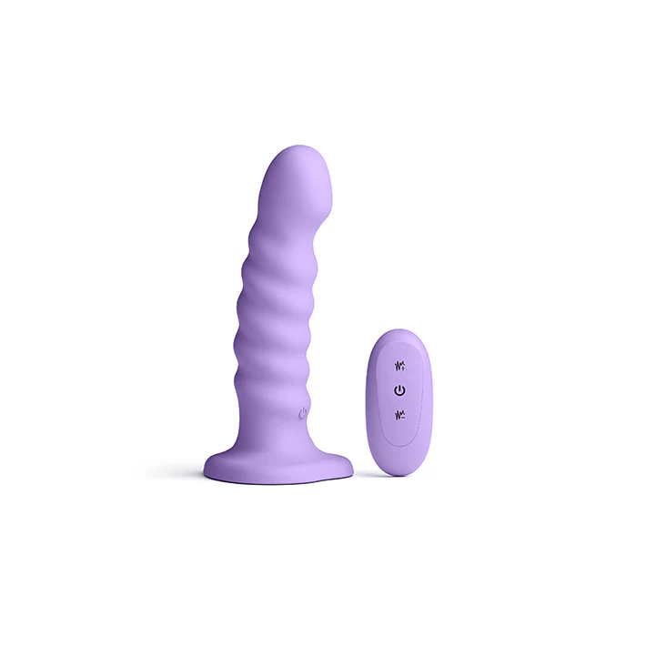 Colours Ribbed 6in Vibrating Silicone Dildo