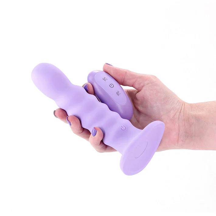 Colours Ribbed 6in Vibrating Silicone Dildo