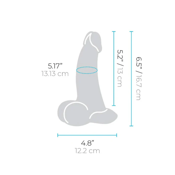 b-Vibe Slipskin Realistic 6.5in Silicone Dildo