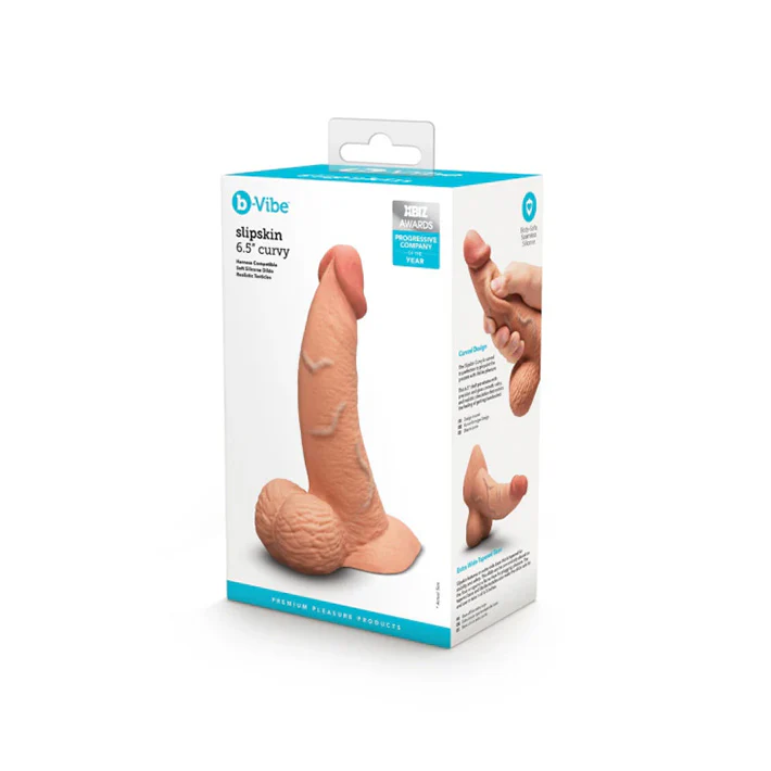 b-Vibe Slipskin Realistic 6.5in Silicone Dildo