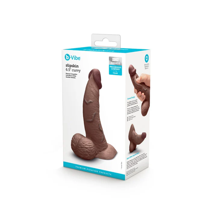b-Vibe Slipskin Realistic 6.5in Silicone Dildo