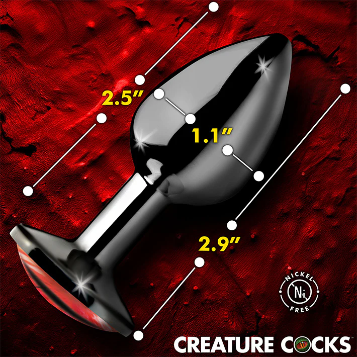 Creature Cocks Sinister Red Eye Small Metal Butt Plug