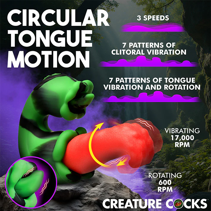 Creature Cocks Tongue Lasher Dual Action Vibrator