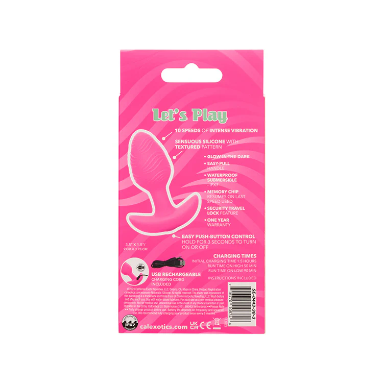Cheeky Vibrating Glow-in-the-Dark Butt Plug