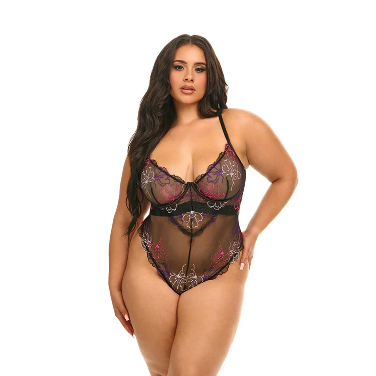 Leanna Embroidered Teddy
