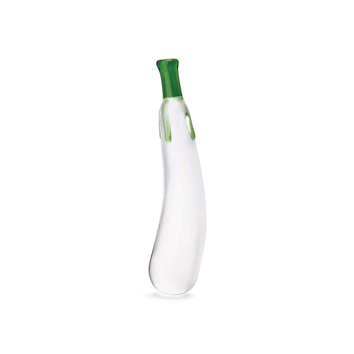 Eggplant Ecstasy 7.25in Glass Dildo