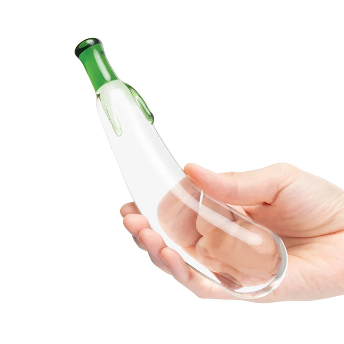 Eggplant Ecstasy 7.25in Glass Dildo