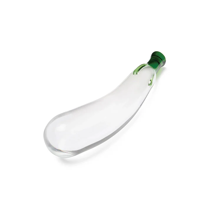 Eggplant Ecstasy 7.25in Glass Dildo
