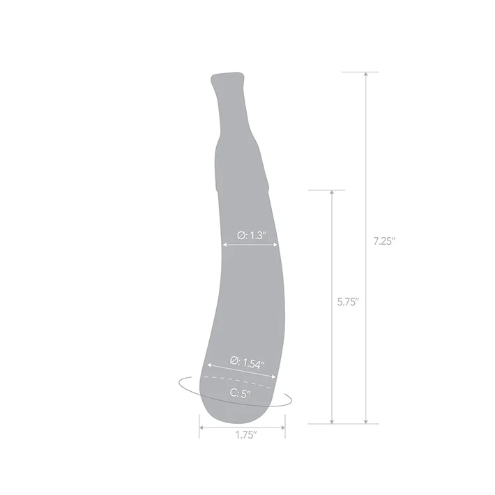Eggplant Ecstasy 7.25in Glass Dildo