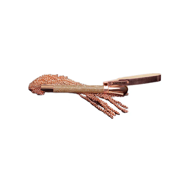 Rose Gold Rhinestone & Chain Whip