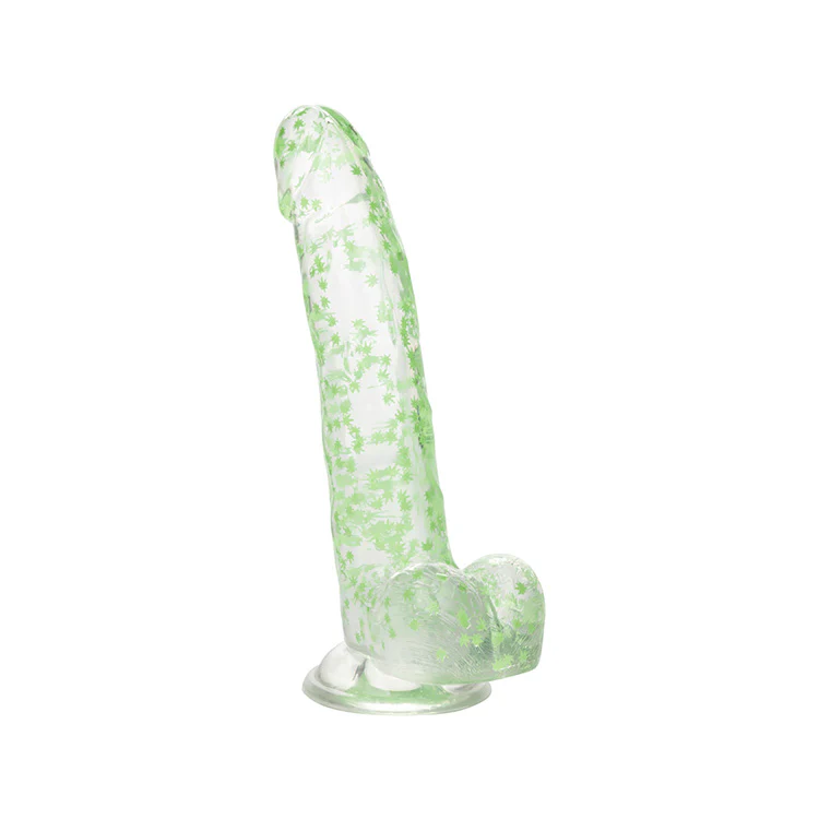 The Naughty Bits I Leaf Dick Glow In The Dark Weed Dildo