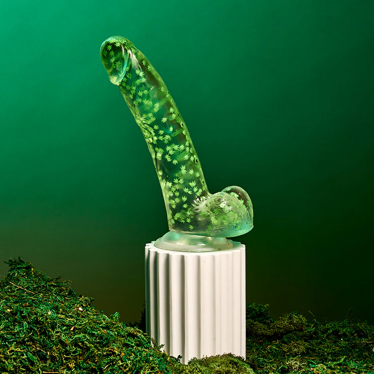 The Naughty Bits I Leaf Dick Glow In The Dark Weed Dildo