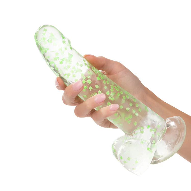 The Naughty Bits I Leaf Dick Glow In The Dark Weed Dildo