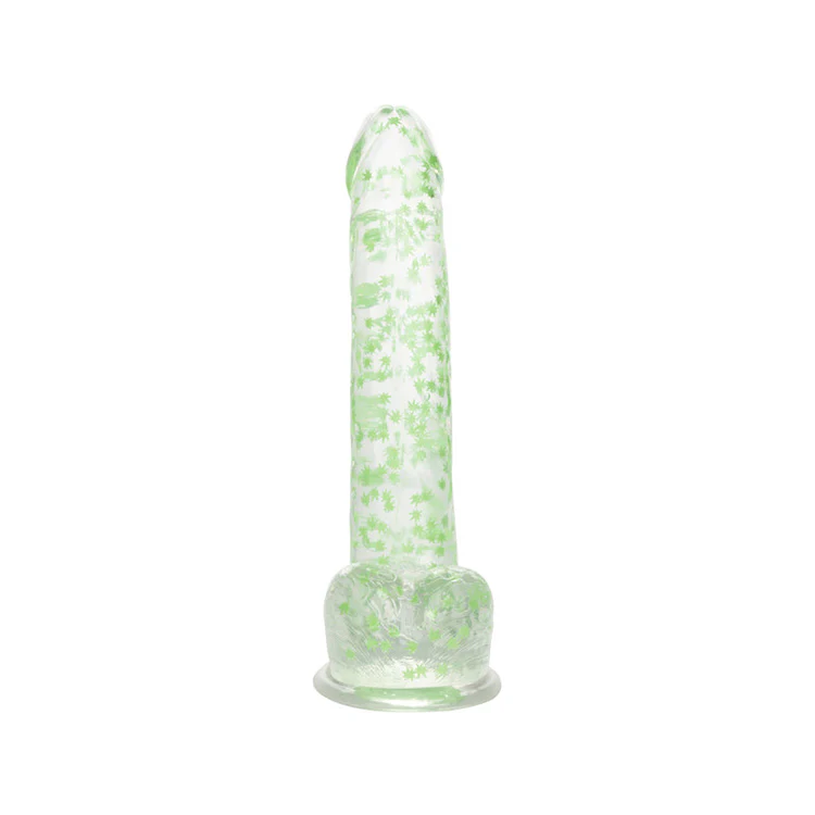 The Naughty Bits I Leaf Dick Glow In The Dark Weed Dildo