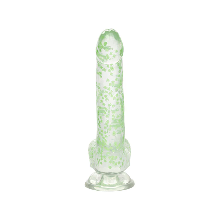 The Naughty Bits I Leaf Dick Glow In The Dark Weed Dildo