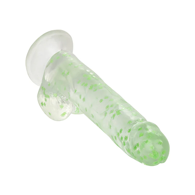 The Naughty Bits I Leaf Dick Glow In The Dark Weed Dildo