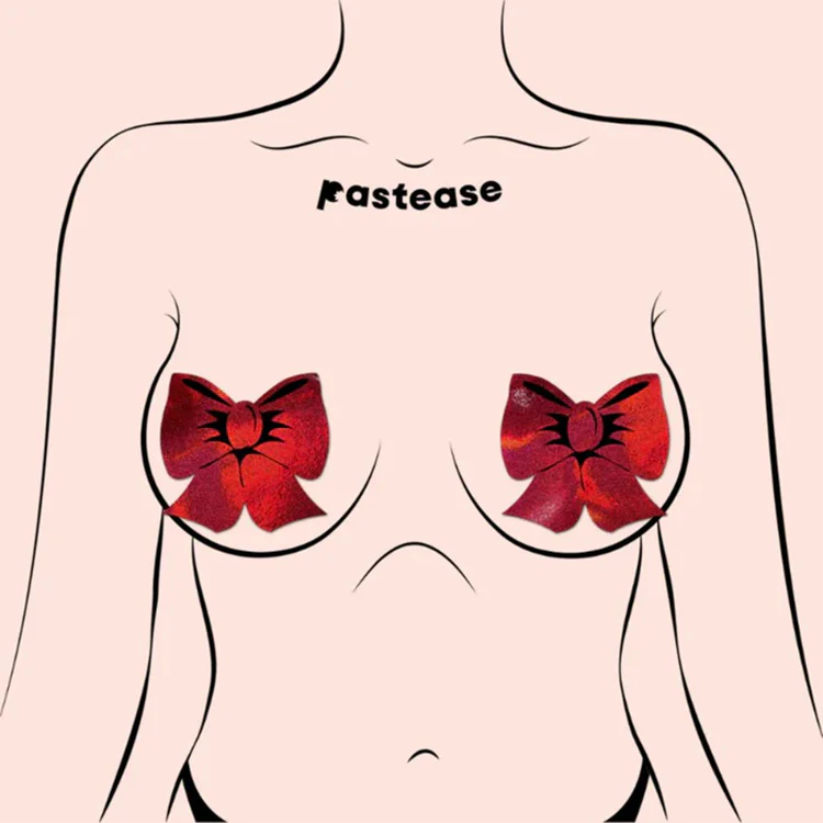 5227-pastease-holographic-red-bow-pasties-2.webp Pastease Holographic Red Bow Pasties