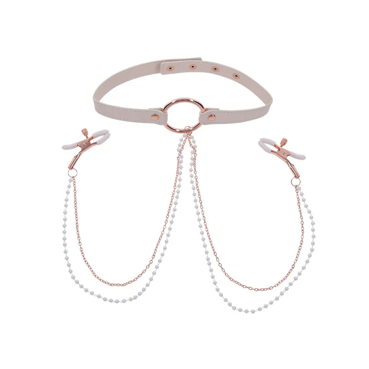 679-peaches-n-creame-collar-with-nipple-clamps-1.webp Peaches 'n CreaMe Collar with Nipple Clamps