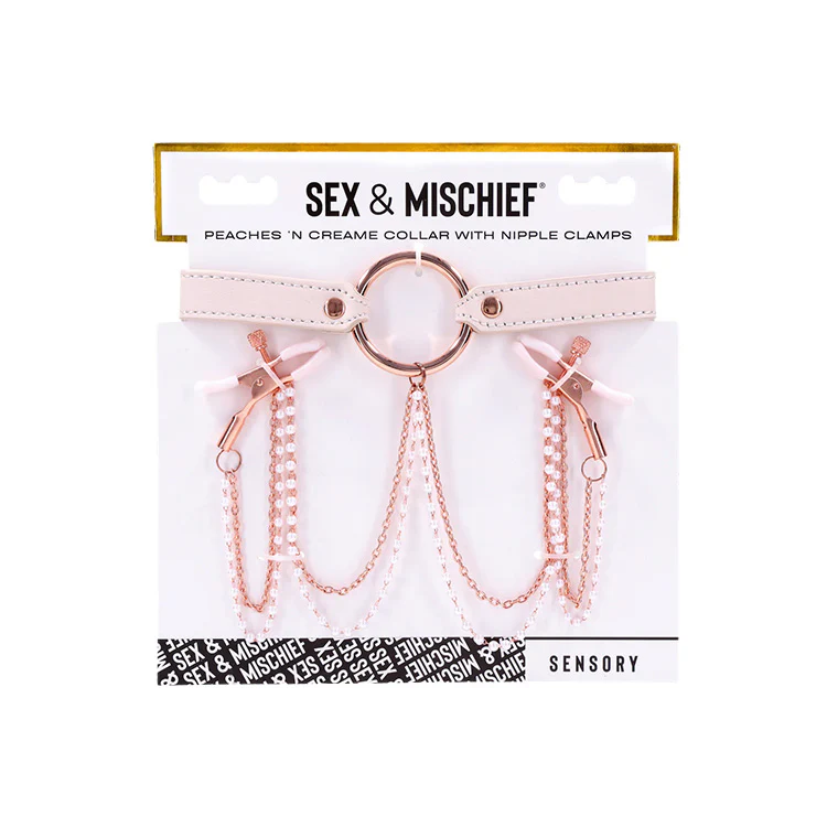 679-peaches-n-creame-collar-with-nipple-clamps-5.webp Peaches 'n CreaMe Collar with Nipple Clamps