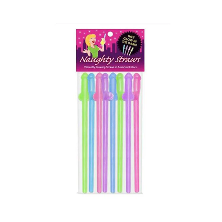 Glow In The Dark Penis Straws