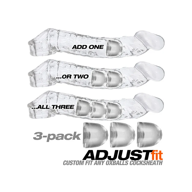 Oxballs ADJUSTFIT 3pk Cock Sheath Custom Sizing Inserts